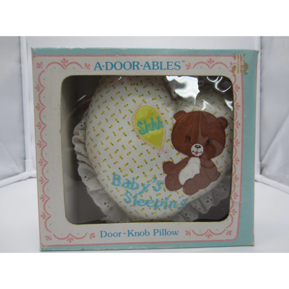Vintage Russ Berrie A Door Ables Door Knob Pillow Shh Baby Sleeping NIB